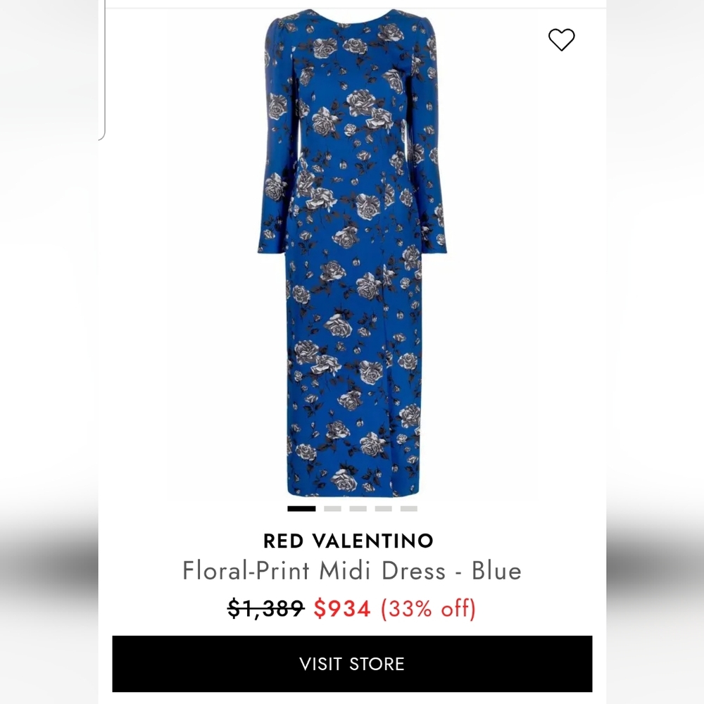 RED Valentino $1389 Floral Print Dress